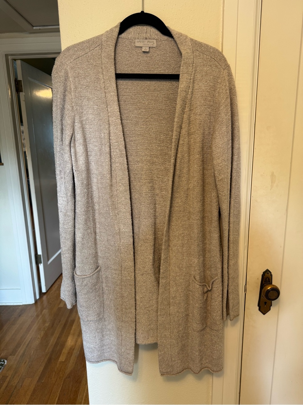 Barefoot Dreams CozyChic Lite Open-Front Cardigan Sweater - Gray